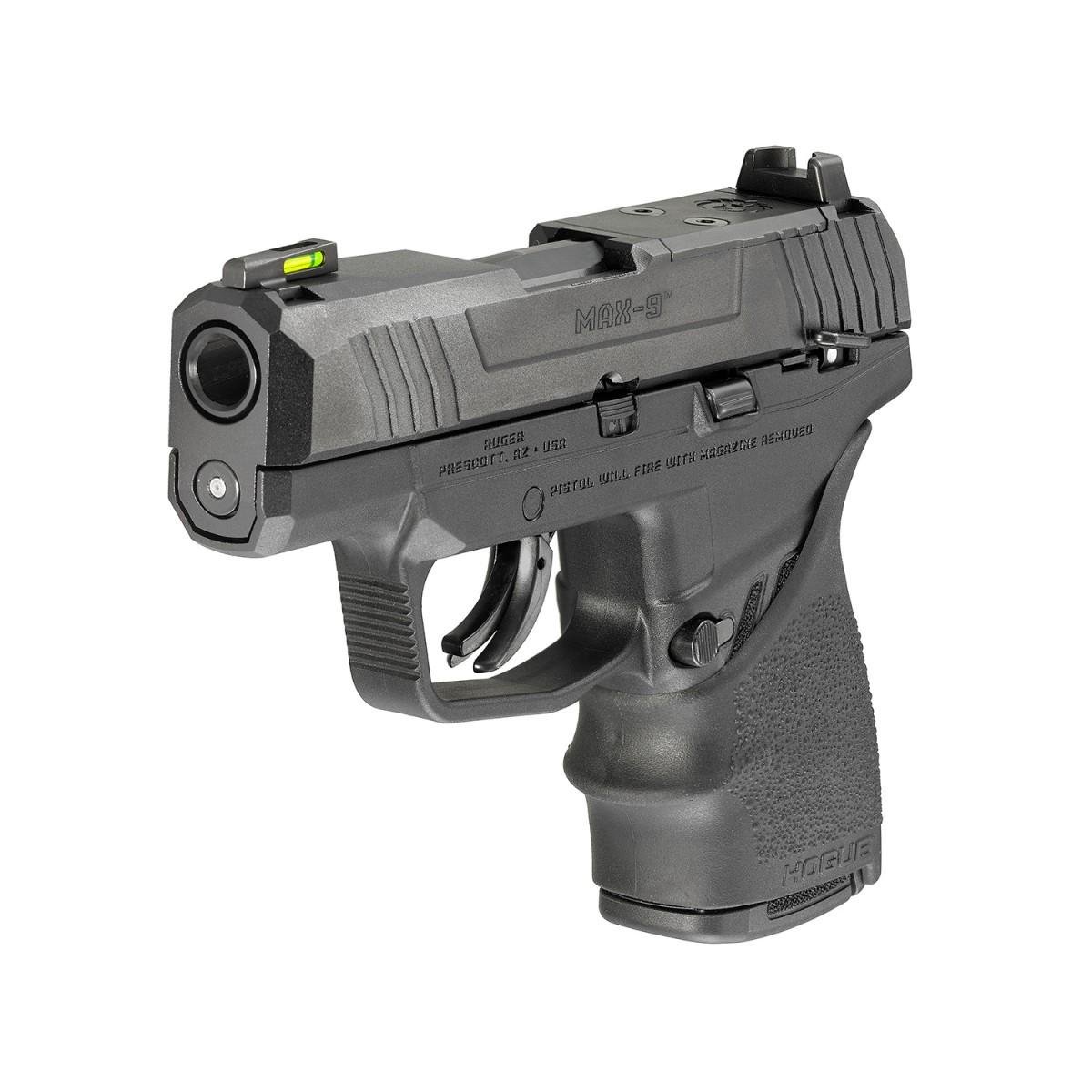 Ruger 3502 Max-9 9mm 3.2" Black Tritium Sight Hogue Grip 10rd Mags - Ruger - 9mm