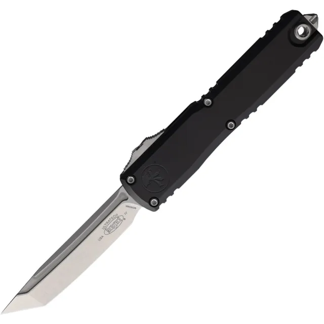 Microtech Ultratech Gen IV 3.55 In Tanto Edge Stonewash Aluminum Black