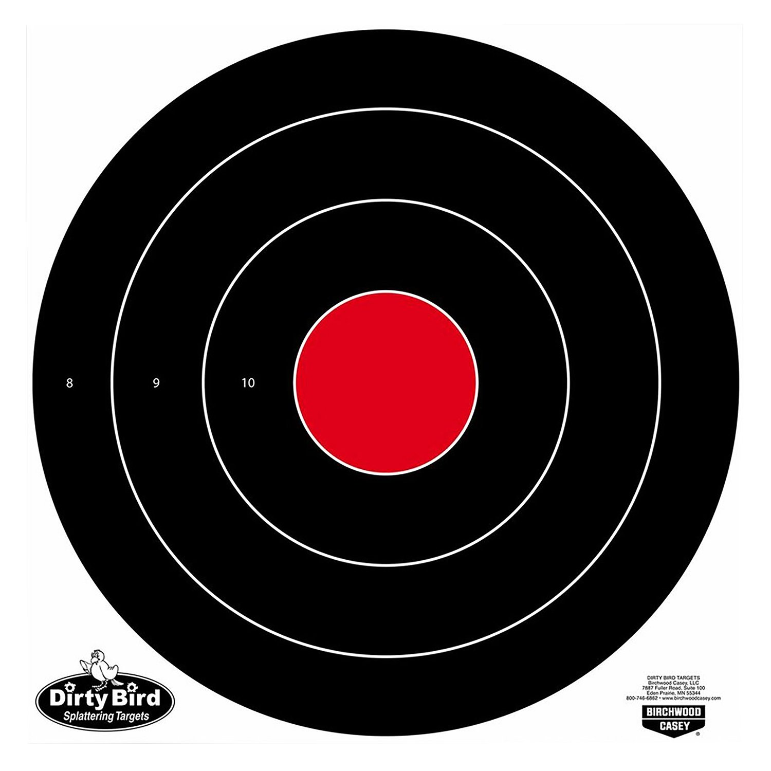 Birchwood Casey 35181 Dirty Bird Bullseye Tagboard Target 17.25" 100 35181*