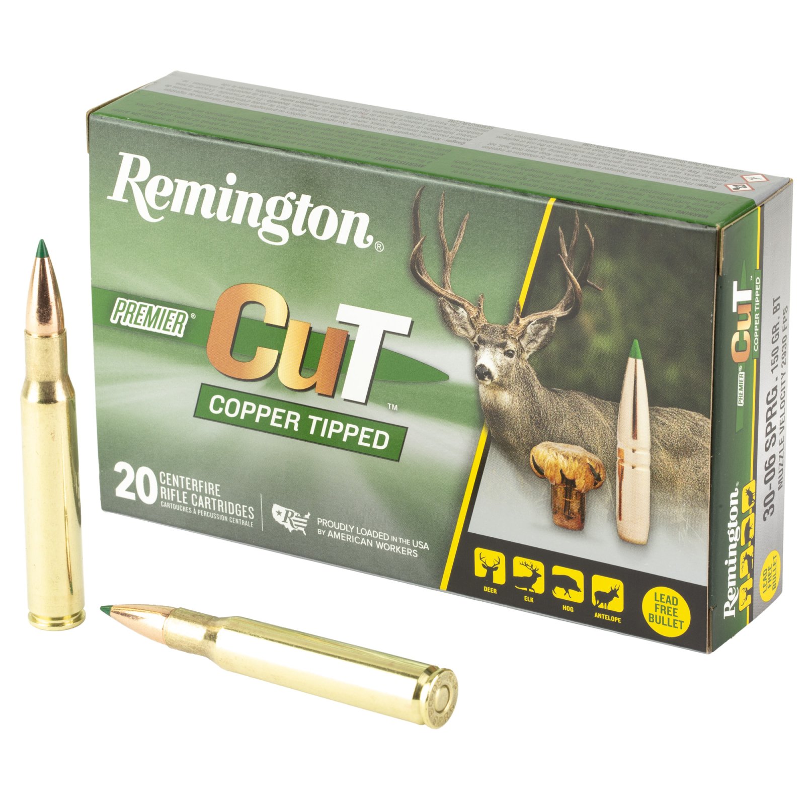Remington R22343 Premier 30-06 Springfield 165gr 20-Round Box