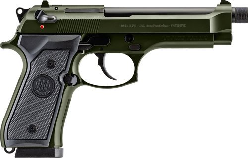 Beretta J92F300GRTB18 92FS 9mm 4.9" OD Green Cerakote Semi-Auto Pistol - Beretta - 9mm