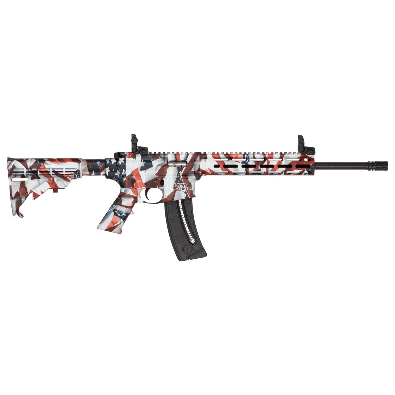M&P 15-22 Sport Flag Finish .22 LR 25rd Magazine(1) 16.5 Threaded Barrel M-LOK Handguard Folding Sights