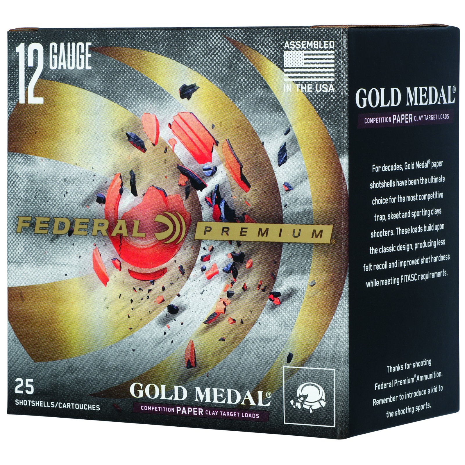 Federal Premium 12 Gauge 2.75" 1oz 7.5 Shot Paper Wad Ammo 25/Box - Federal Premium Ammunition - 12 GAUGE