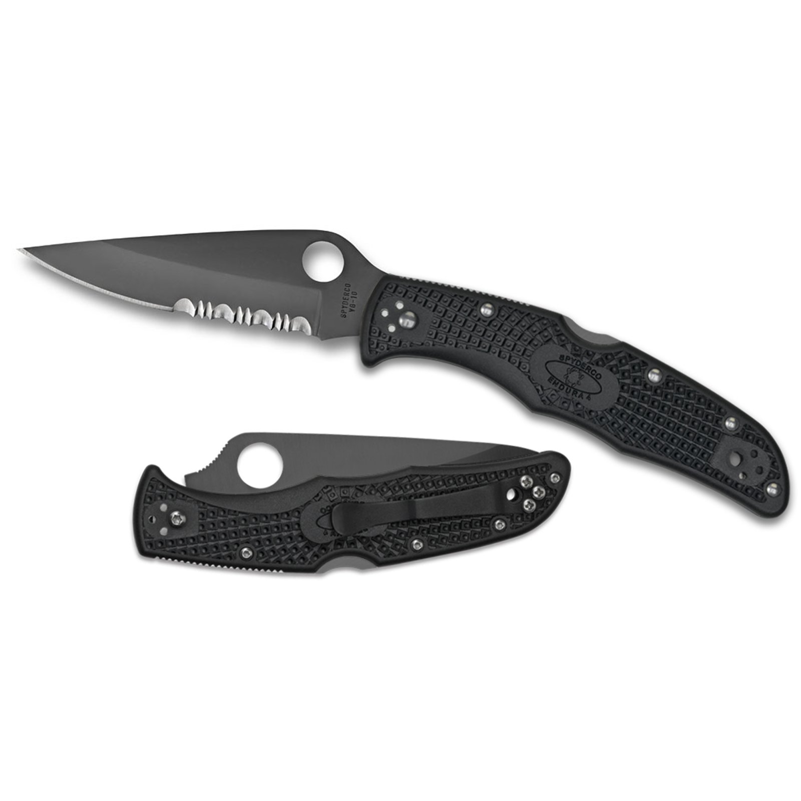 Spyderco C10PSBBK Endura 3.7" Black Blade Knife