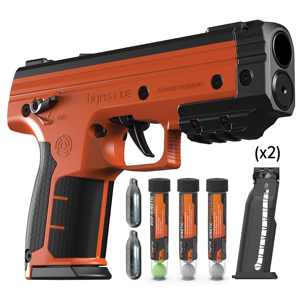 Byrna LK683001ORNKINETIC LE Kinetic Kit .68 Cal 5rd CO2 Black Grips - Byrna Technologies - .68 CALIBER