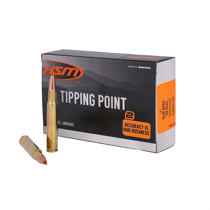 Buy HSM Tipping Point 30-06 Springfield 165gr Hornady SST 20rd Box Rifle Ammo online