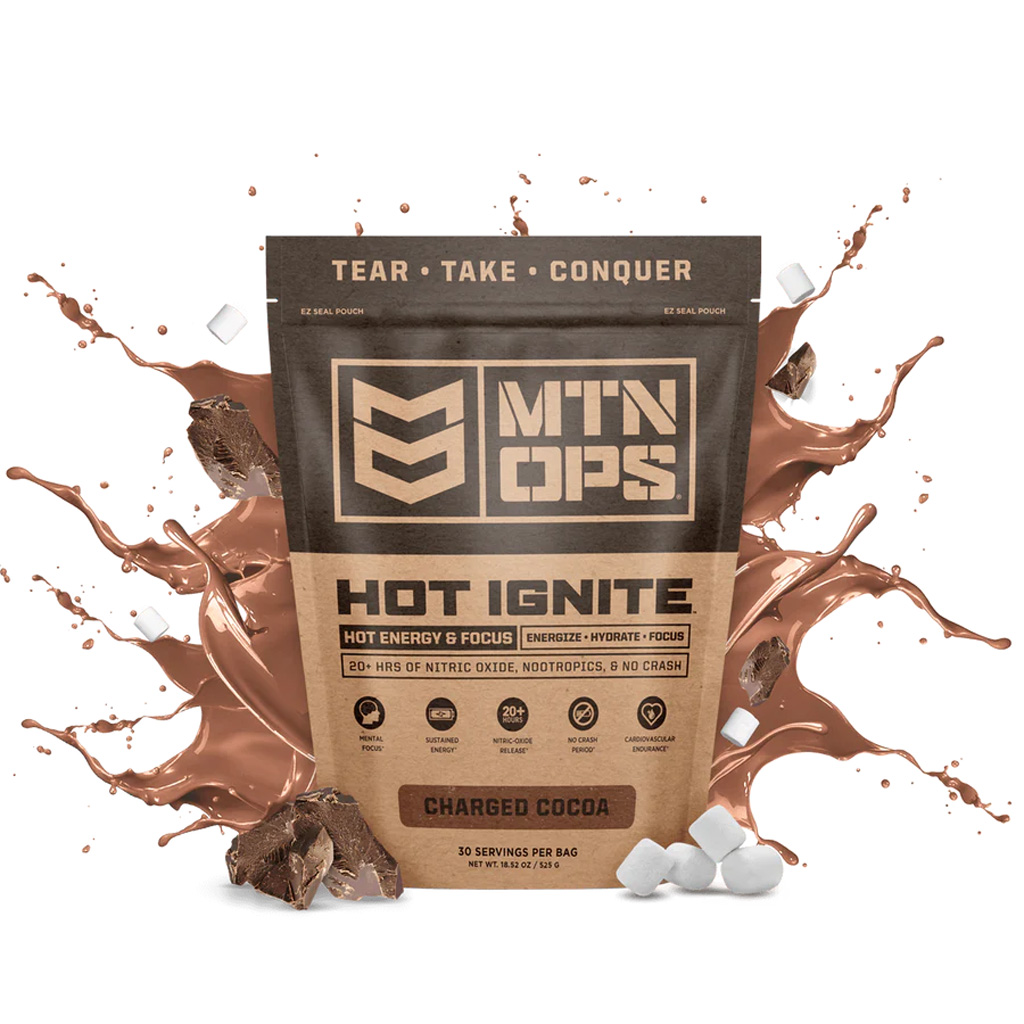 MTN Ops 1104880320 Hot Ignite Cocoa, Nootropics, 20+ Hr Nitric Oxide Boost