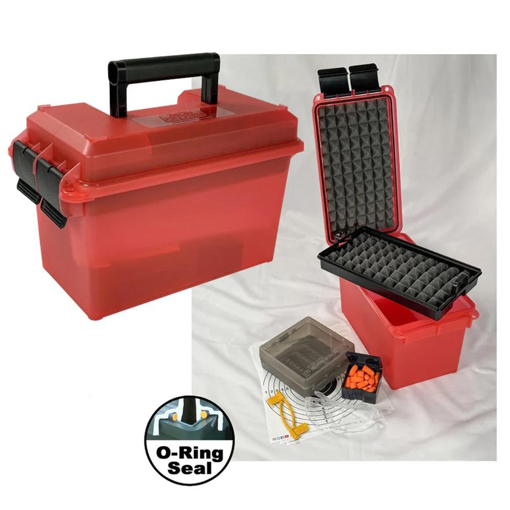 MTM Pistol Range Kit PRK Clear Dry Box with Foam Tray and Storage Case - MTM Case-Gard