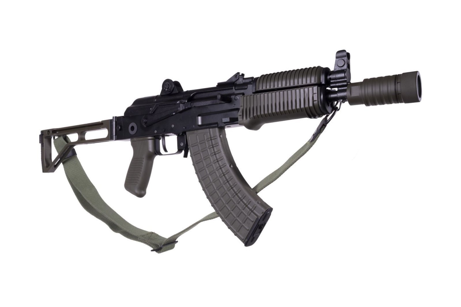 Arsenal Factory SBR AR-M14SF TACT 7.62x39mm Rifle Tactical Right-Side Folding Stock OD Green Flash Hider - Arsenal