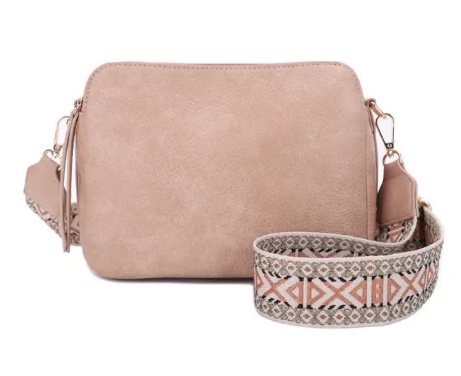 Jessie & James Rebecca Concealed Carry Crossbody LT Taupe 10 In W 7.5 In H