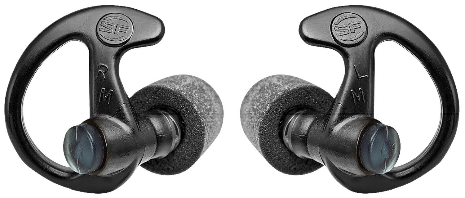 SureFire EP10-BK-MPR Medium Black Foam Tipped Earplugs, 1 Pair