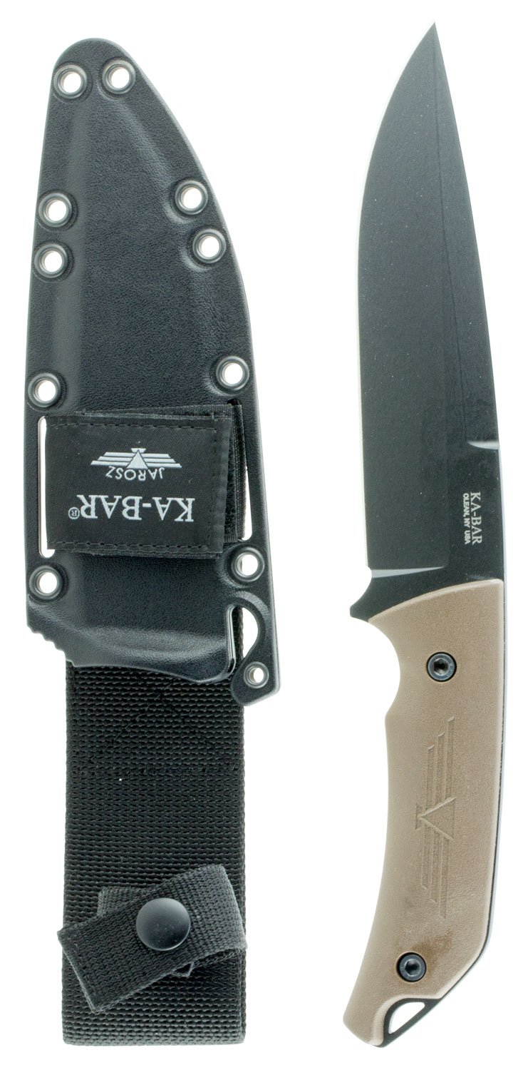 Buy Ka-Bar Jarosz Turok Fixed Blade 6.25 in 1095 Cro-Van Steel Brown Handle online