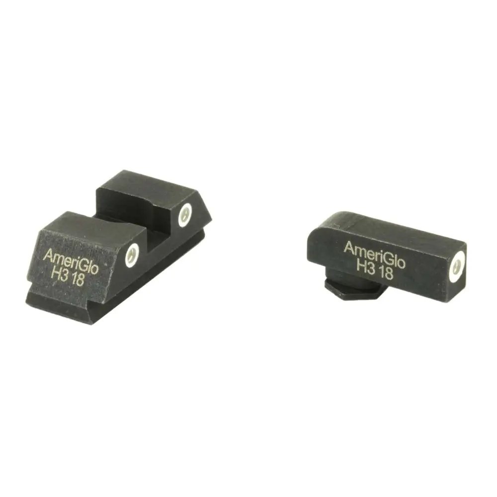 AmeriGlo GL431 Classic Tritium Sight Set for Glock 42/43/43X/48 - AMER - STEEL