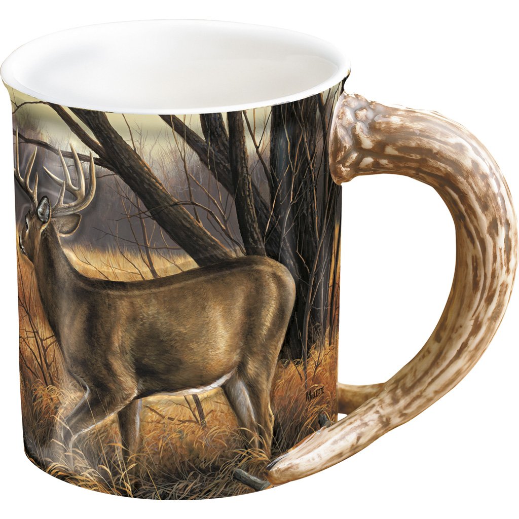 Wild Wings 8955791023 Sculpted Mug 16 oz Abandoned Farmstead Deer Scene