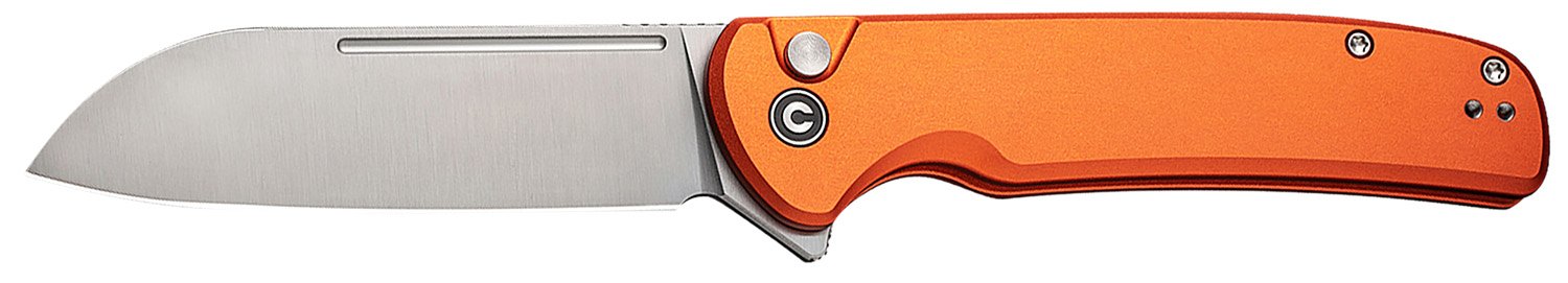 CIVIVI Chevalier II C20022B2 3.4" Orange Aluminum/Satin Button Lock - CIVIVI - SHEEPSFOOT