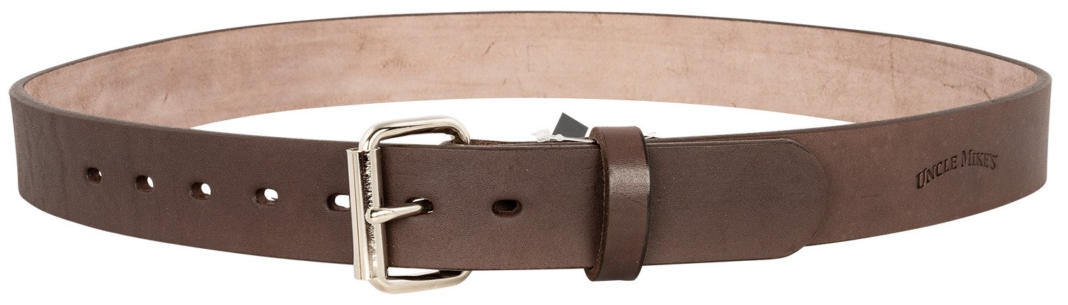 Buy Uncle Mike's BLTUM48/52DBR Leather Gun Belt Dark Brown 48/52 1.5" Width online