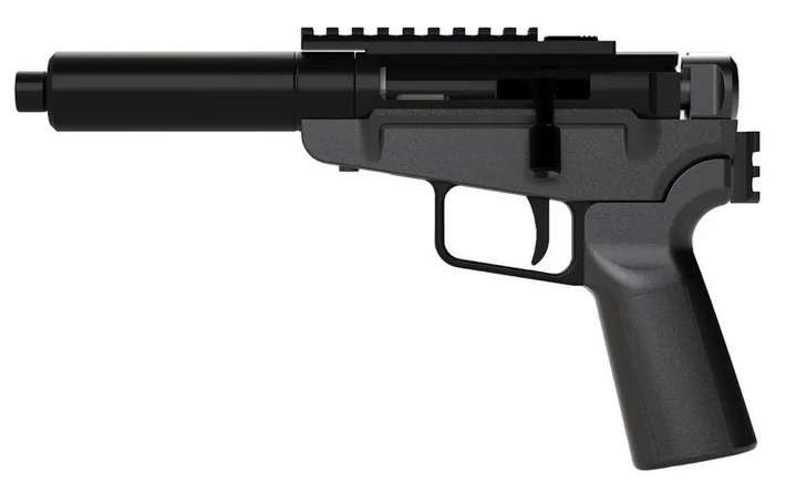Dark Mountain Arms SA123 Stow Away 9mm Bolt-Action Pistol, 1913 Brace Adapter