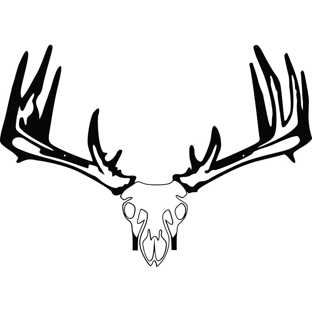 Raxx 855809007152 Crossbow Hanger Whitetail Skull, Carbon Steel, 30"x20" - Raxx