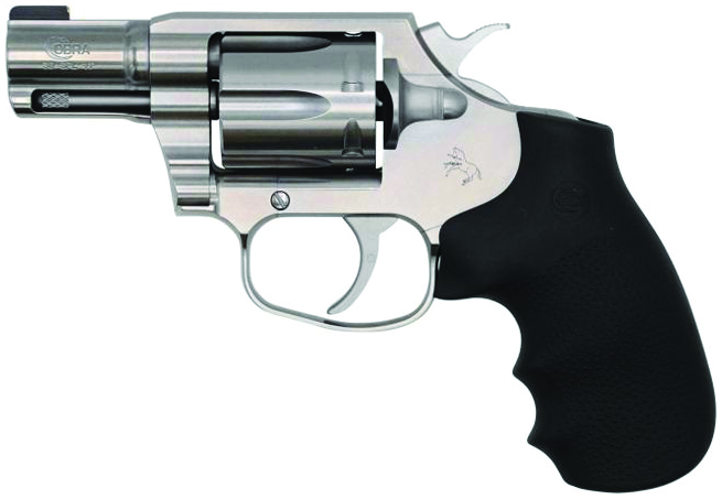 Colt Cobra 38SPL+P 2" SS Blemish-Free Double Action Revolver, Hogue Overmolded Grip, Brass Bead Sight