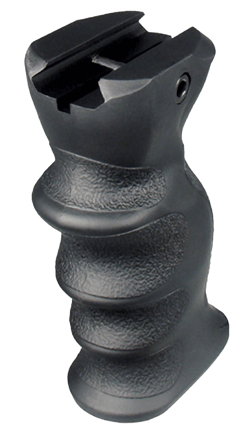 UTG RBFGRP172B Combat Foregrip Black Polymer with Storage Compartment