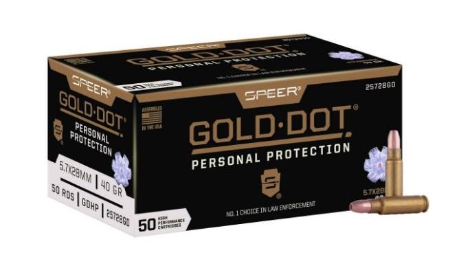 Speer 25728GD 5.7x28mm 40 Grain Gold Dot Hollow Point 50 Rounds - Federal Premium Ammunition - 5.7 X 28 MM