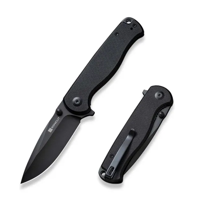 Buy SENCUT Errant Folding Knife 3.45 In 9Cr18MoV Drop Point Black G10 online