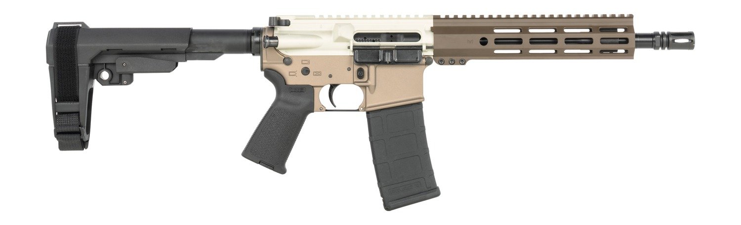 Buy Shark Coast Tactical SCC07299SIESTA-P Siesta 5.56 NATO 30+1 10.50" Black Nitride Threaded Barrel, Aluminum Receiver w/Picatinny Rail, M-LOK Handguard, Polymer SB Tactical SBA3 Brace, Polymer Grip online