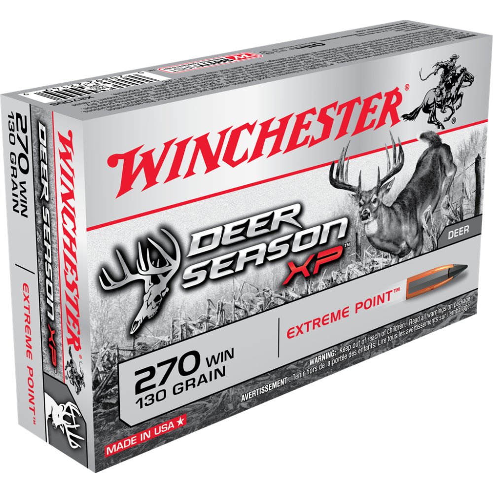 Winchester Ammo X270DS Deer Season XP 270 Win 130 gr Extreme Point 20 Per Box/ 10 Cs - Winchester - EXTREME POINT