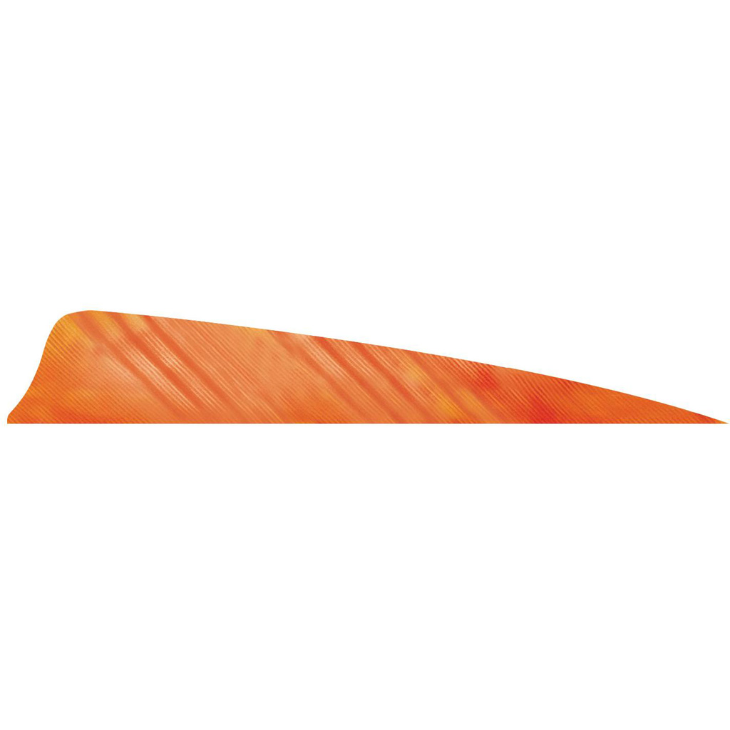 Gateway 400LSTWO-50 Shield Cut Feathers, White/Orange, 4in, 50 Pack
