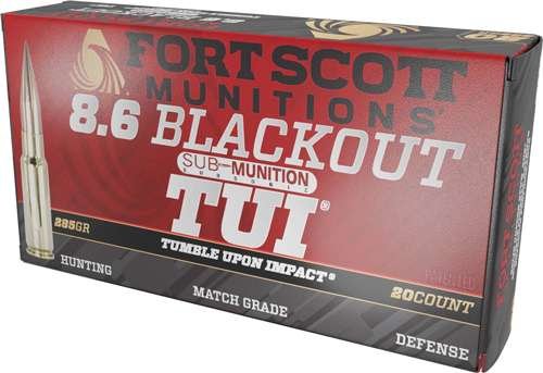 Buy Fort Scott 86BLK285SCV2SS 8.6 Blackout 285gr Solid Copper Ammo 20 Rounds online