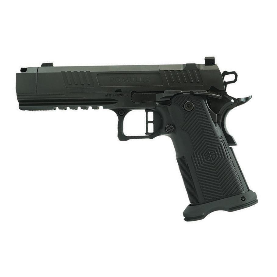 Alpha Foxtrot AF1911-Romulus Handgun 9mm Luger 17rd (1) and 20rd (1) Magazines 4.25 Compensated Threaded Barrel Black RMSc Cut - Alpha Foxtrot - 9mm