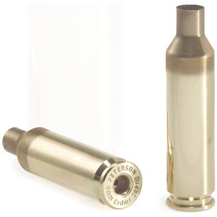 Peterson Unprimed Cases 6MM Cm SRP 50Pack 10Bx/Cs - Peterson Cartridge Company - 6mm Creedmoor