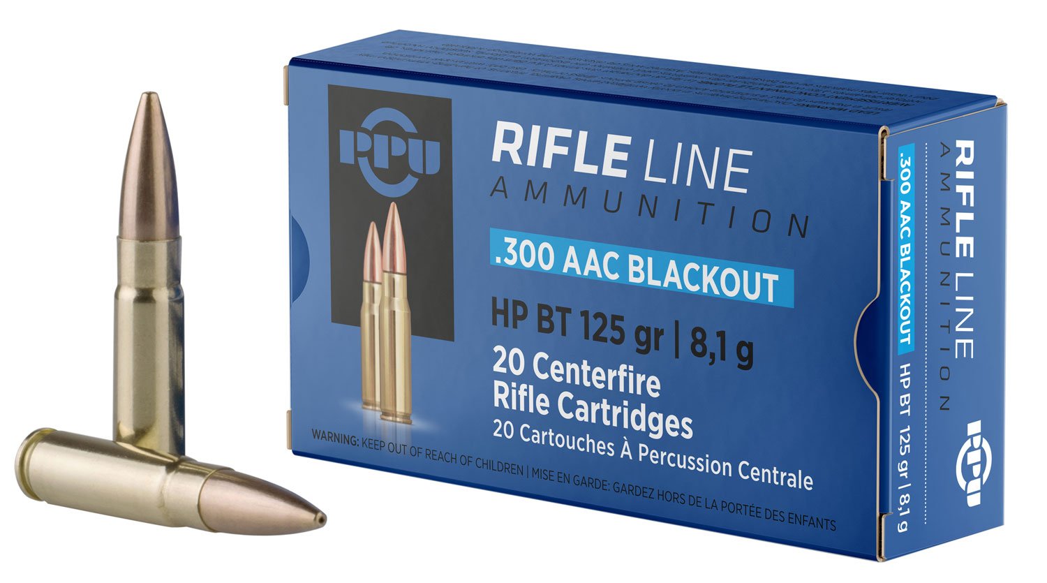 Prvi Partisan PPU PP300BH 300 AAC Blackout Hollow Point 125 Grain 20 Rounds - Prvi Partizan - 300 Blackout