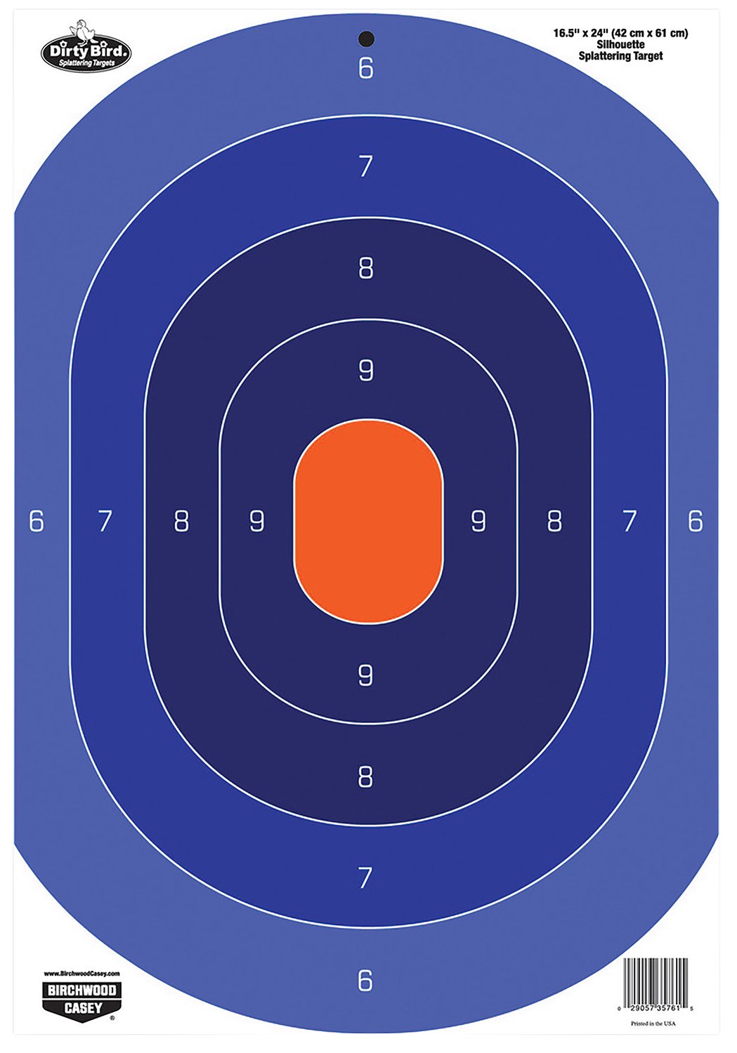Birchwood Casey Dirty Bird Silhouette Oval Target 16.5" x 24" 3 Pack - Birchwood Casey