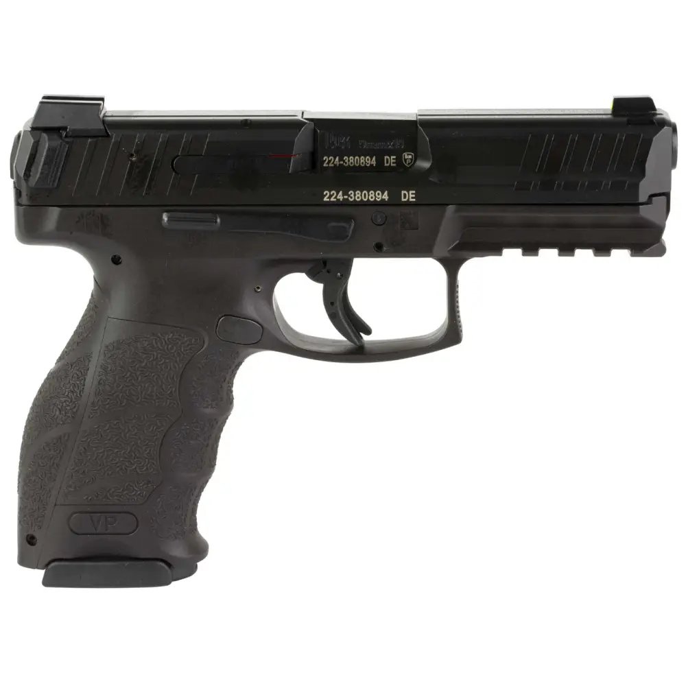 HK 81000263 VP9-B 9mm Luger, 10+1 Rounds, 4.09" Black Polygonal Rifled Barrel, Serrated Slide, Polymer Frame, Picatinny Rail, Push Button Mag Release