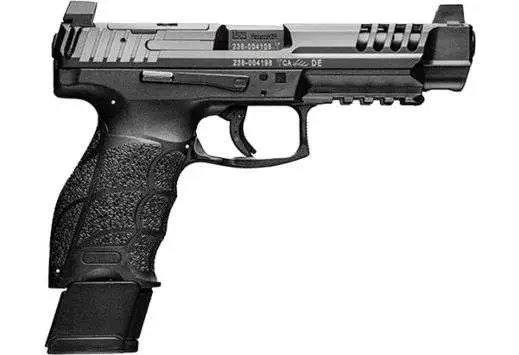 HK 81000737 VP9L 9mm Luger Striker-Fired Pistol: 5" Barrel, 20-Round Capacity, Ergonomic Polymer Frame, Steel Slide, Optics Ready, 5.5lb Trigger Pull, Black Finish