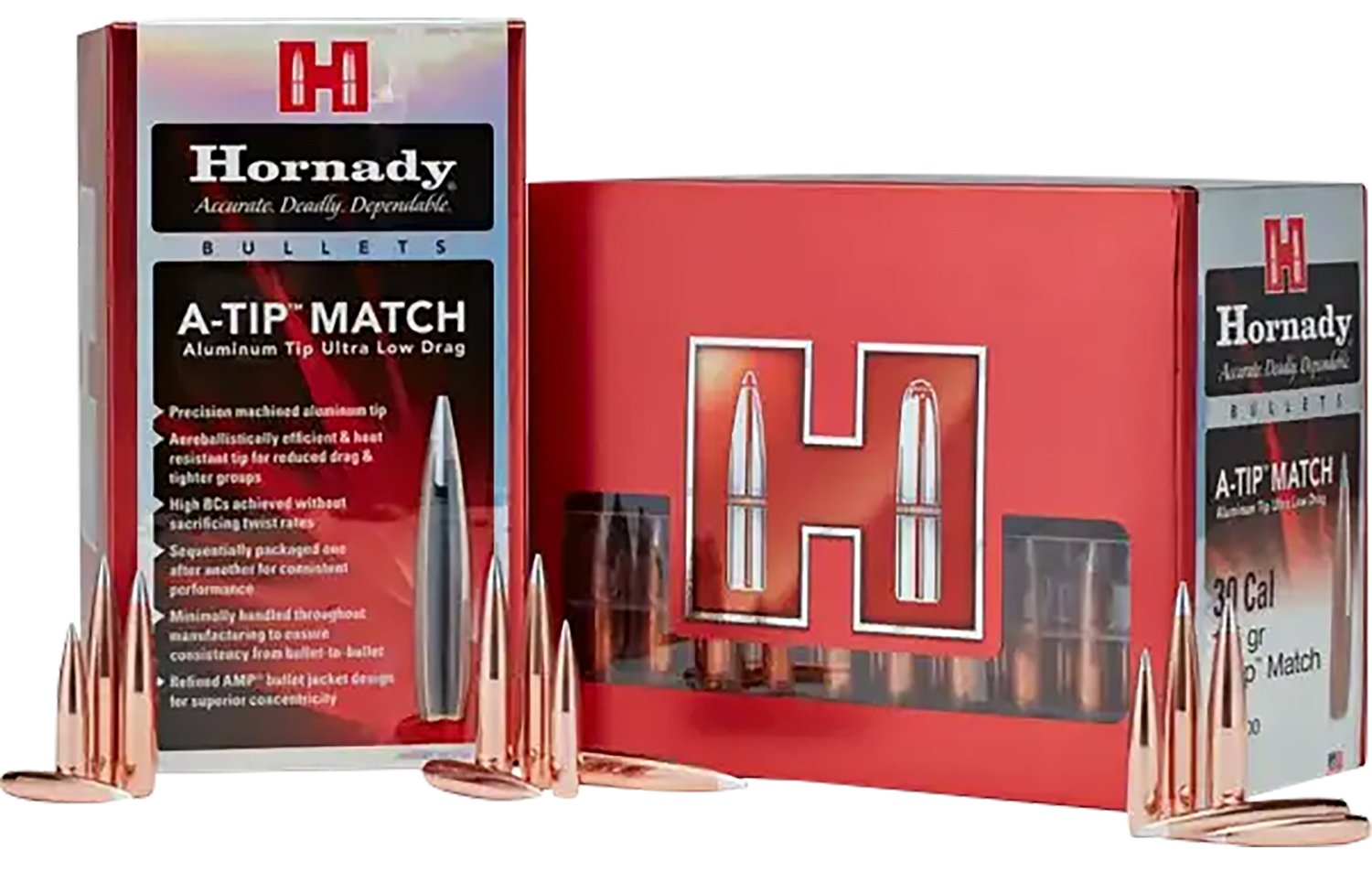 Hornady A-Tip Match .416 Caliber 500 Grain Projectiles 25 Count Box - Horn Hunter - .416