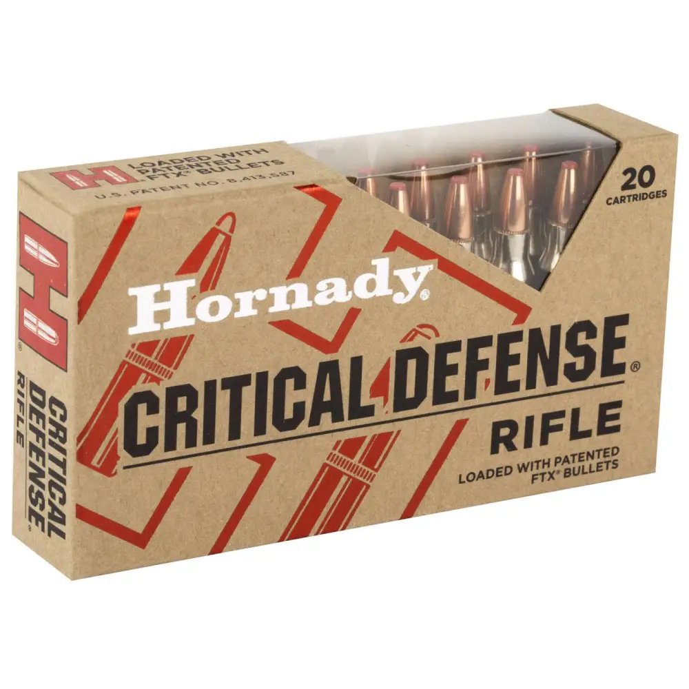 Hornady 80270 Critical Defense 223 Rem 55 gr FTX 20 Per Box/ 10 Cs