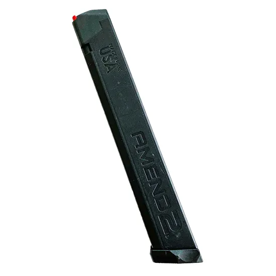 Amend2 A2-Stick 34-Round 9mm Glock 17/19/26 Magazine in Black Polymer Finish - Amend2 - 9 MM LUGER for sale at TheGunDock