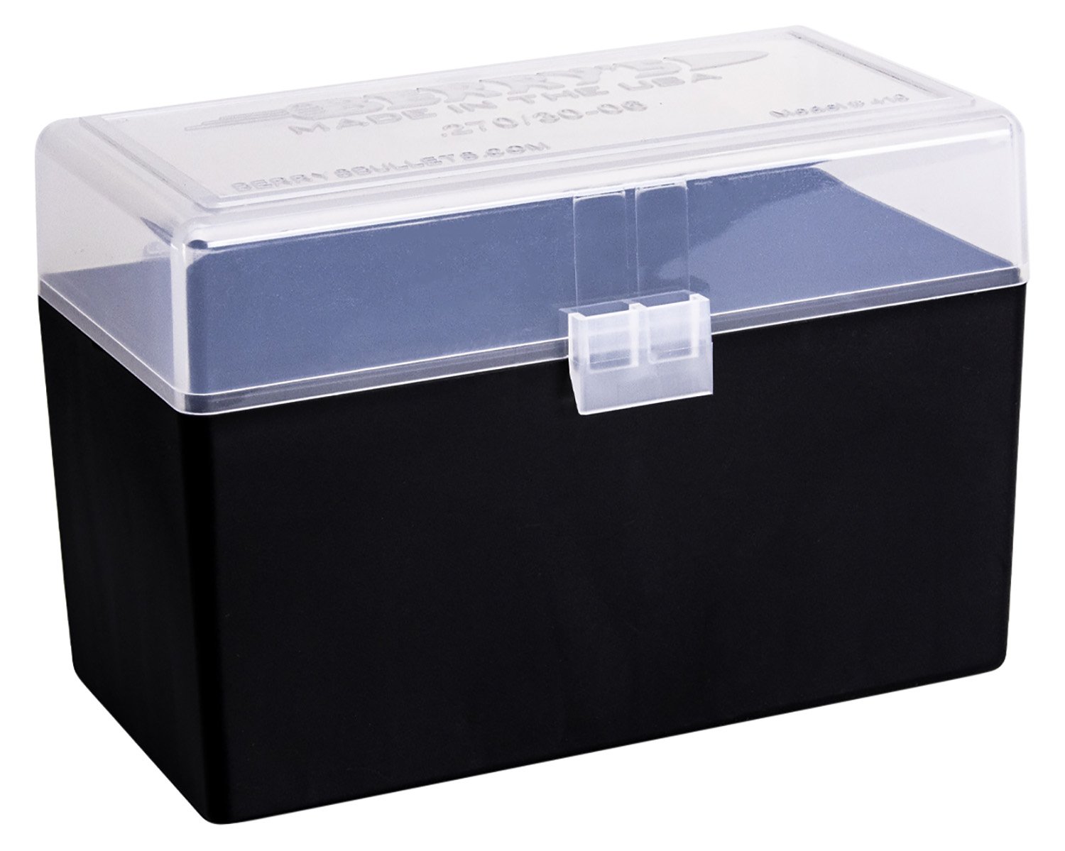 Berry's Ammo Box #410 - .270 cal/.30-06 Sprg. 50/rd Clear/Black - Berry's Mfg - AMMO BOX