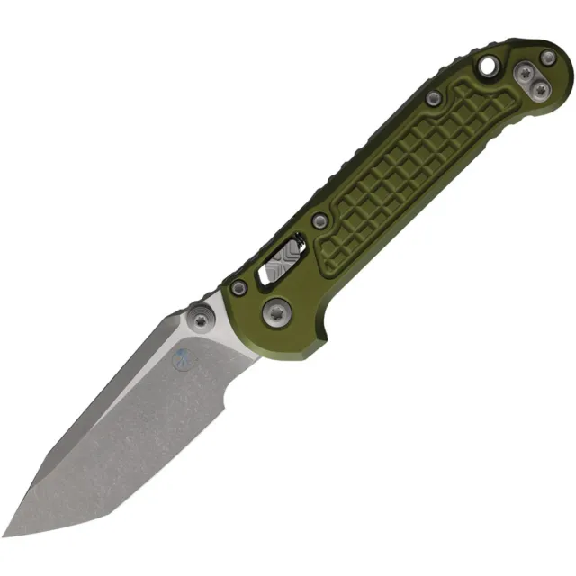 Microtech LUDT G3 3.5 In Ram-Lok T/E Apocalyptic OD Green Aluminum Handle