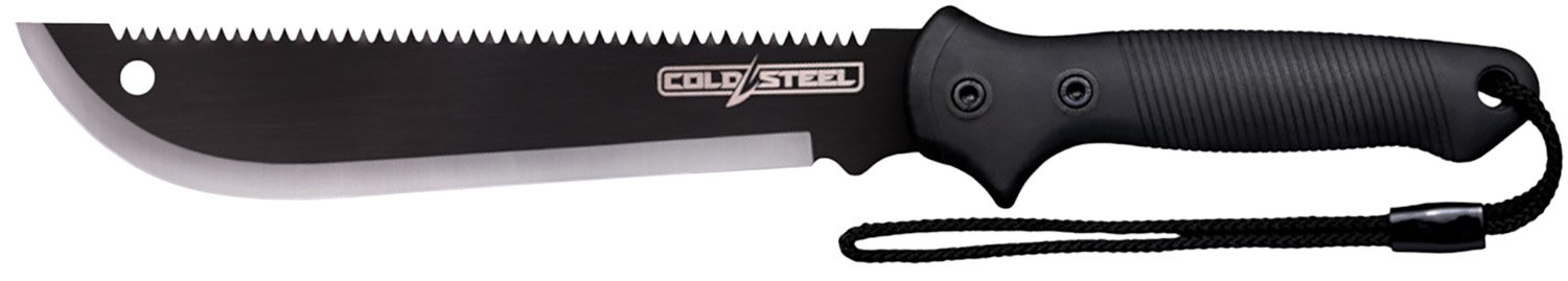 Cold Steel CSMAAXIS 11" Carbon Steel Machete, Black Rubber Handle, Sheath