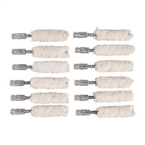 Brownells Cotton Bore Mop 410 Bore 12 Pack - Brownells - .410 BORE