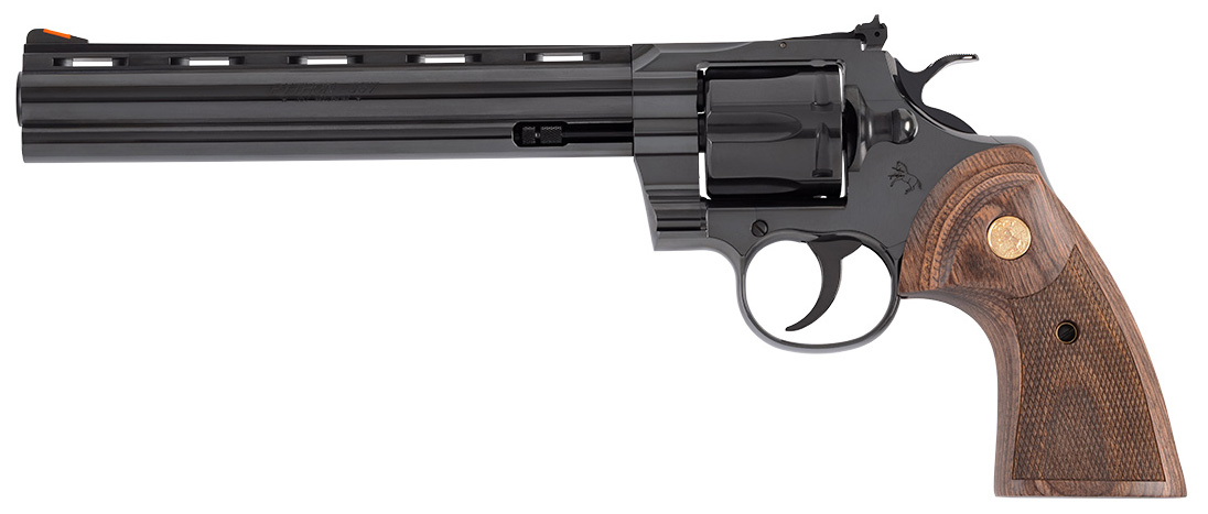 CLT PYTHON 357MAG 8 BLUED WOOD GOLD GRIP 6R