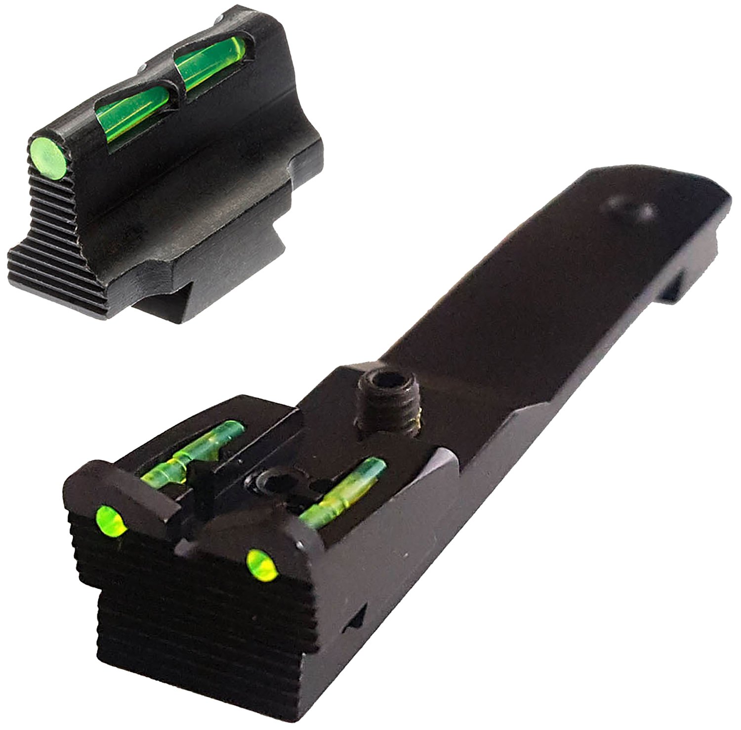 Hi-Viz HHVS620 Fiber Optic Sight Set, Green Rear, Multi-Color Front - Hi-Viz - STEEL