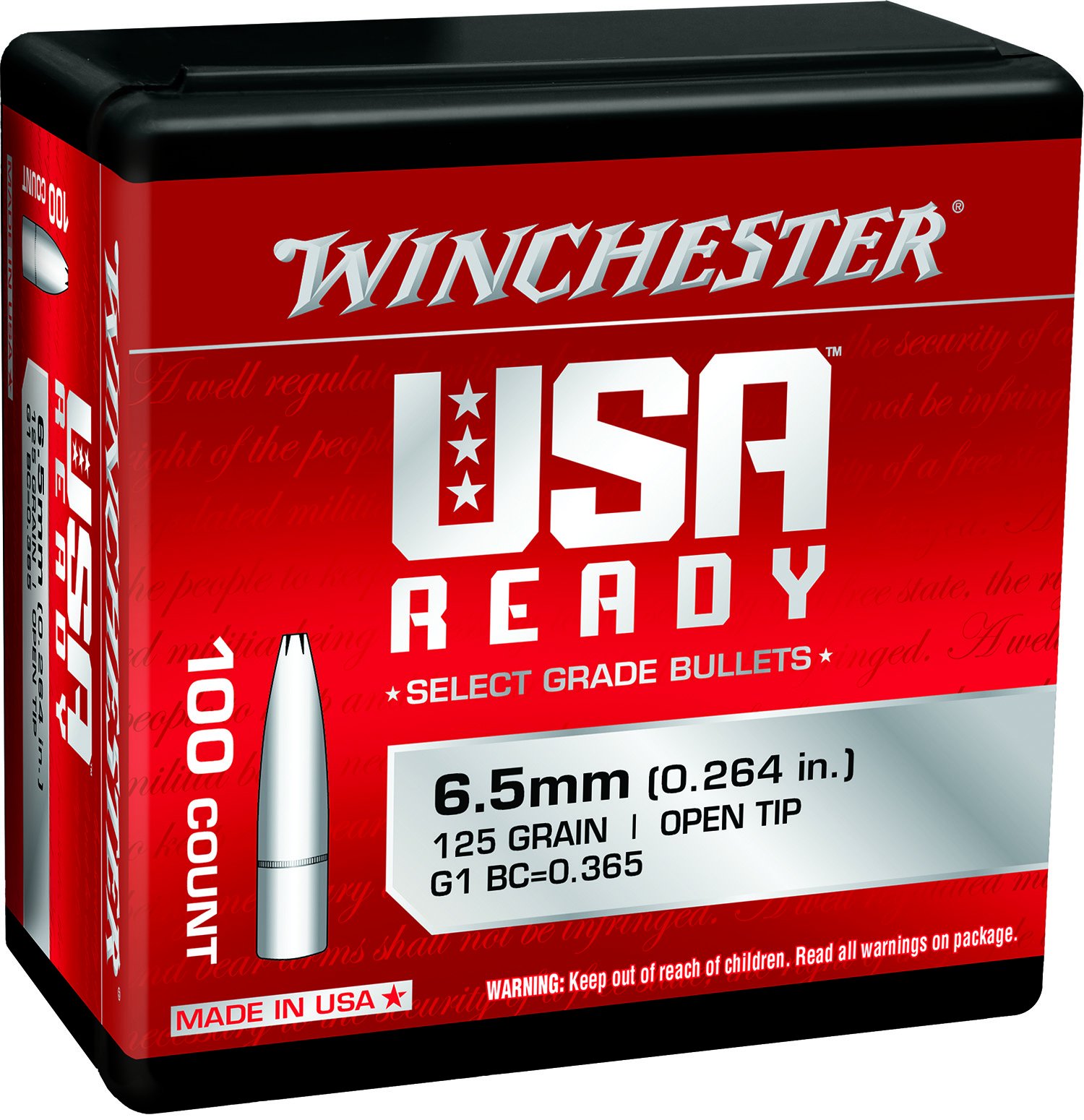 Winchester WBR65125 Centerfire Rifle 6.5 Creedmoor 125 gr Open Tip - Winchester - 6.5MM