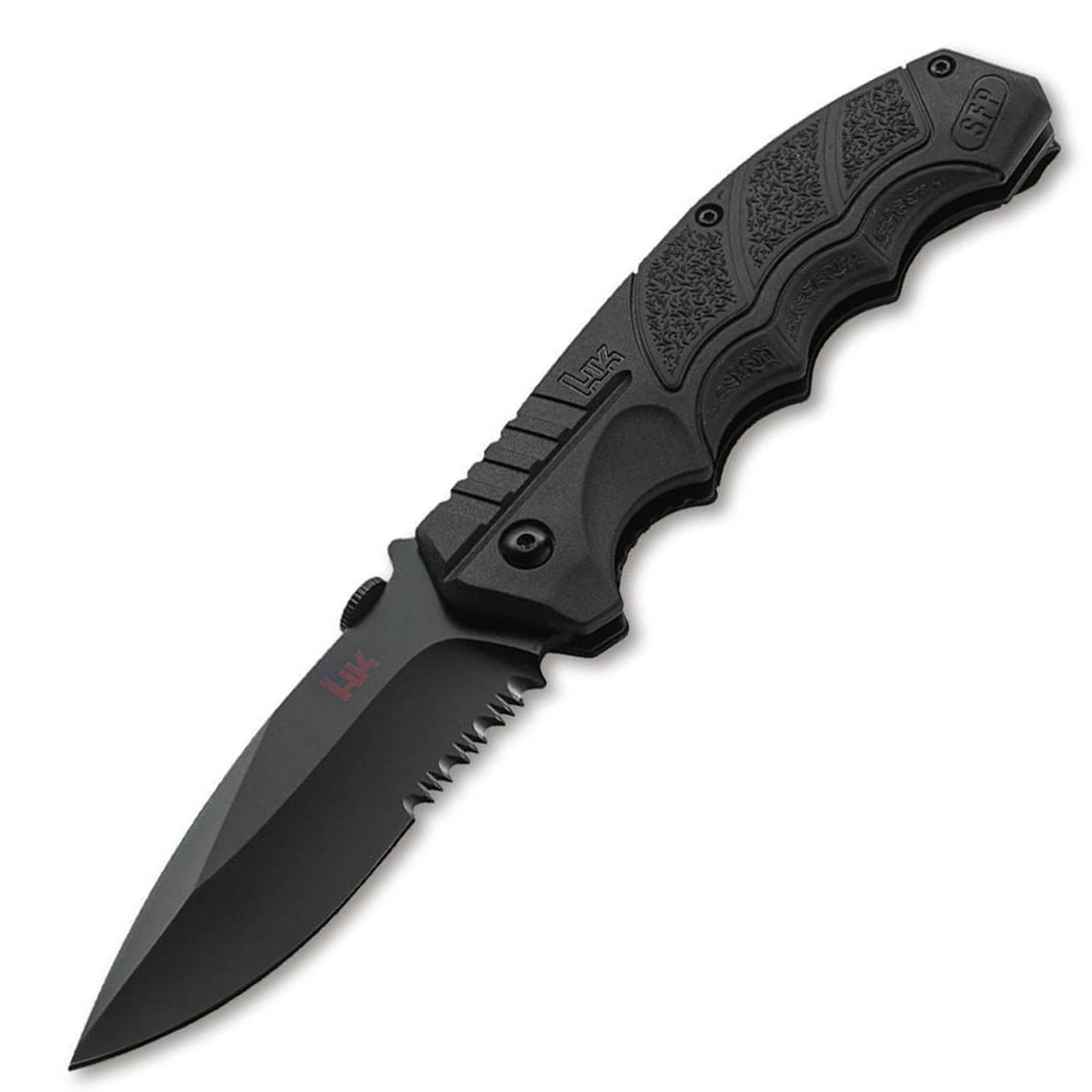 BOKER H&K SFP 3.6 DROP 1/2 SERRATED BLACK/POLY - Boker