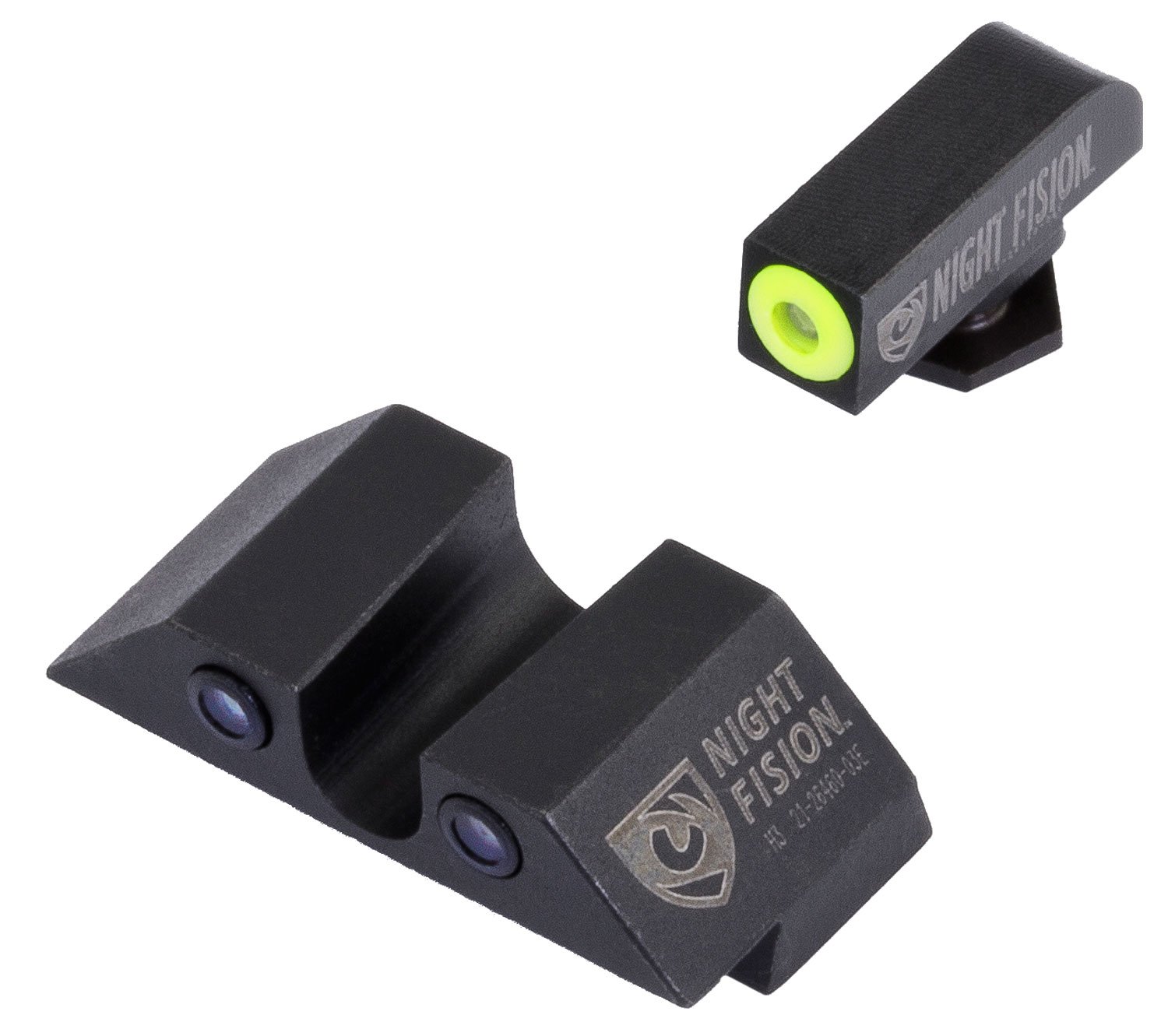 Night Fision GLK001007YGZ Tritium Night Sights for Glock 17/19/22/43 - Nightforce Optics - STEEL