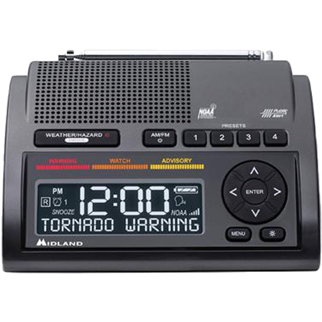 Midland WR400 NOAA Weather Radio, S.A.M.E. Tech, 85dB Siren, AM/FM, USB - Midland