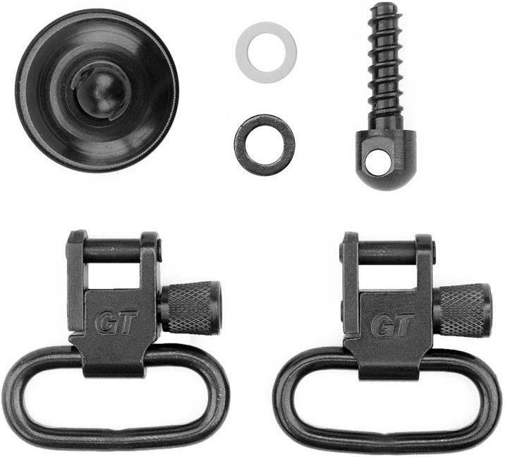 GROVTEC GTSW38 1" Swivel Set Matte Black-Oxide Mag Cap & Wood Stud